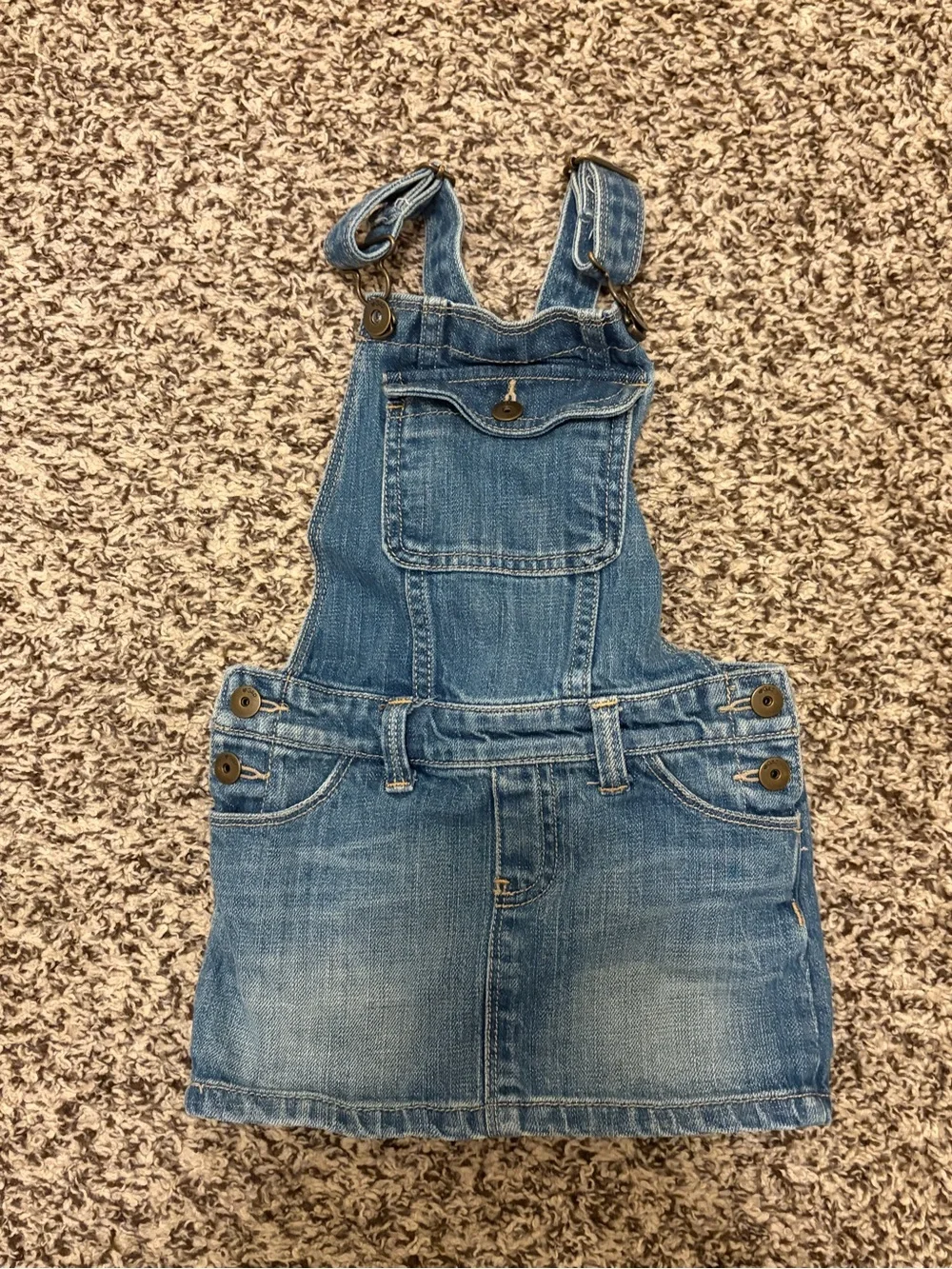 GAP Blue Denim Kids Overall Skirt